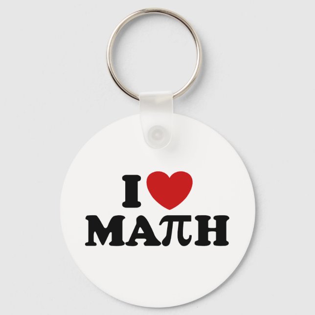 Chaveiro Eu Amo Matemática (Frente)