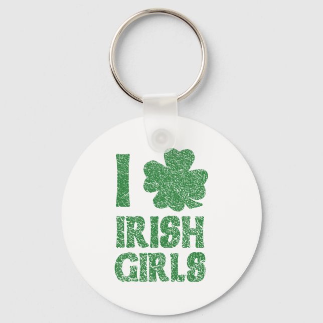Chaveiro Eu Amo Meninas Irlandesas (Frente)