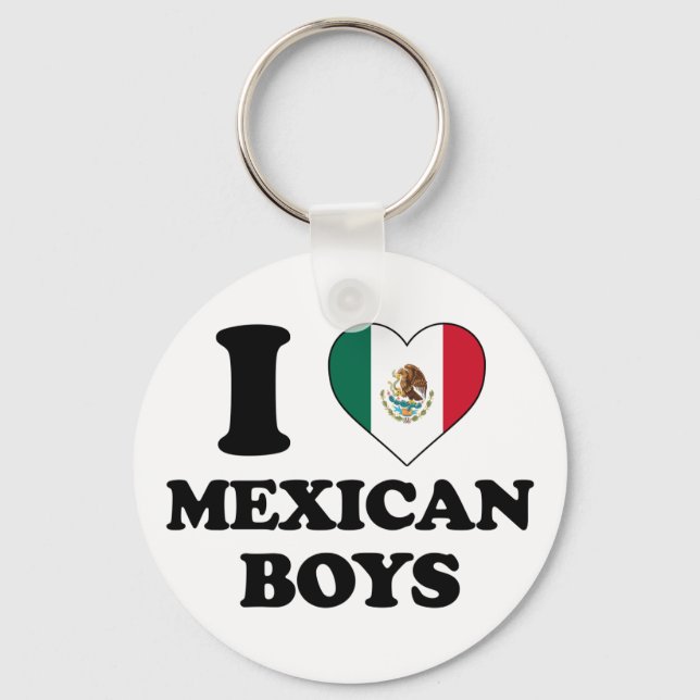 Chaveiro Eu amo meninos mexicanos (Frente)