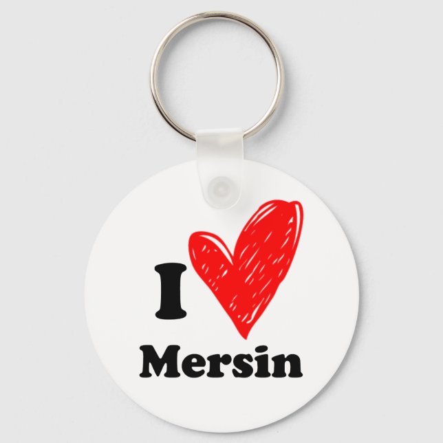 Chaveiro Eu Amo Mersin (Frente)
