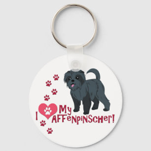 Chaveiro Eu Amo Meu Affenpinscher!
