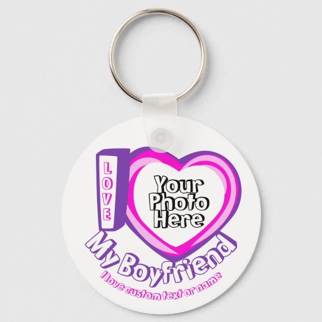 Chaveiro Eu amo meu aniversário de Namorado (Frente)