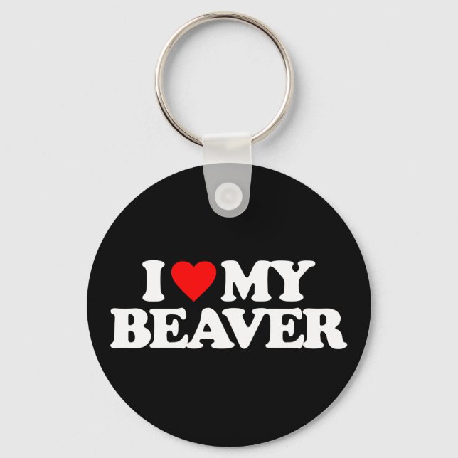 CHAVEIRO EU AMO MEU BEAVER (Frente)