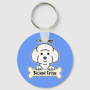 Chaveiro Eu amo meu Bichon Frise