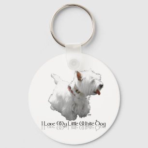Chaveiro Eu Amo Meu Cachorrinho Branco - Westie