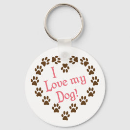 Chaveiro Eu amo meu cachorro