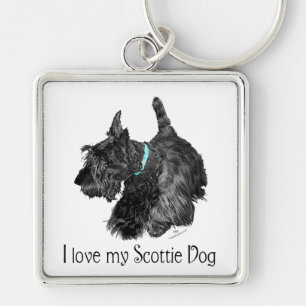 Chaveiro Eu Amo Meu Cão Scottie