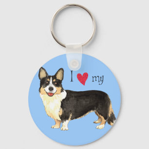 Chaveiro Eu amo meu Cardigan Welsh Corgi