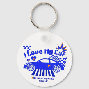 Chaveiro Eu Amo Meu Carro Mas Também Minha Esposa Frase Eng