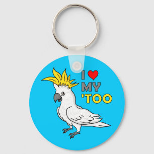 Chaveiro Eu amo meu Cockatoo