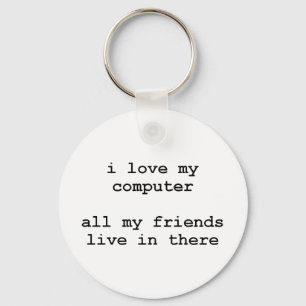 Chaveiro eu amo meu computador