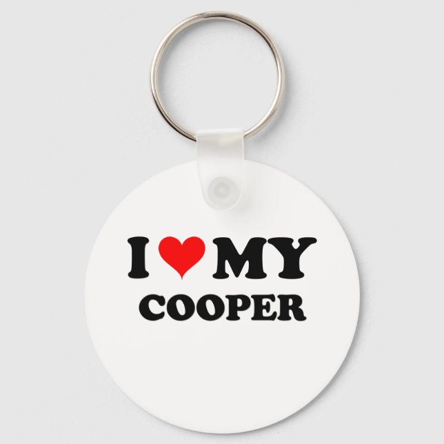 Chaveiro Eu Amo Meu Cooper (Frente)