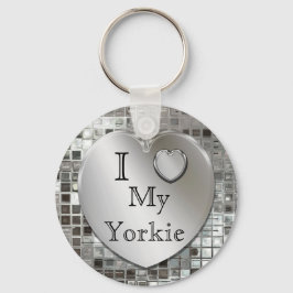 Chaveiro Eu Amo Meu Coração Yorkie