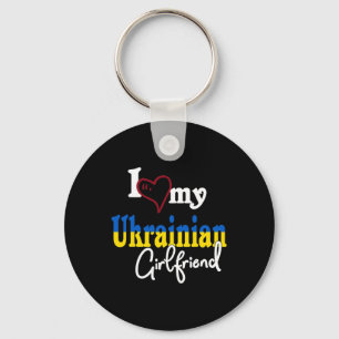 Chaveiro Eu Amo Meu Design Artístico de Namorada Ucraniana