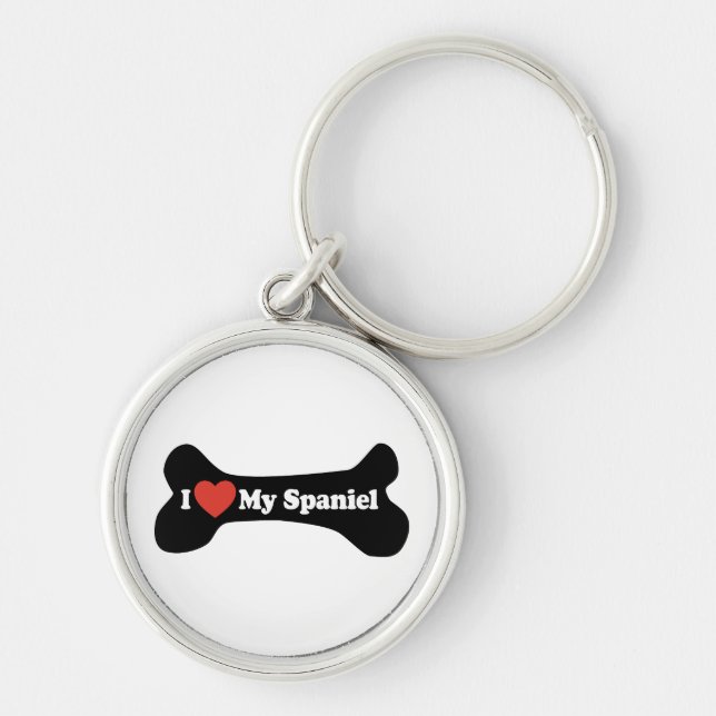 Chaveiro Eu Amo Meu Espanhol - Osso Do Cachorro (Frente)