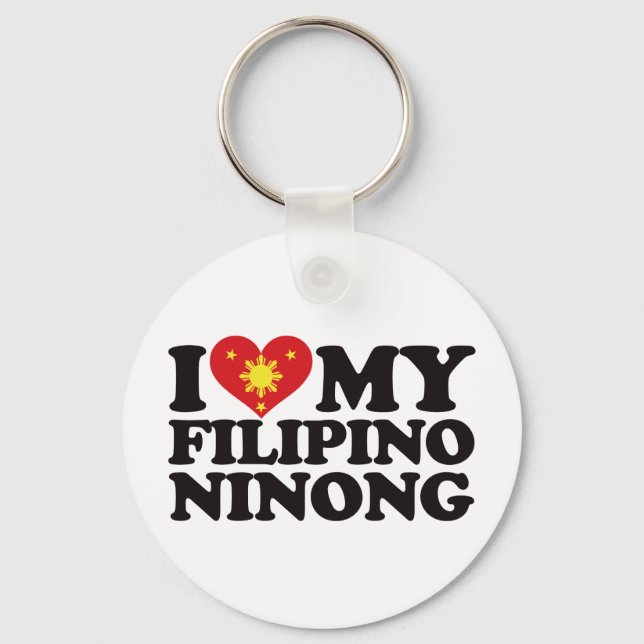 Chaveiro Eu Amo Meu Filipino Ninong (Frente)