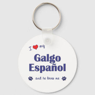 Chaveiro Eu amo meu Galgo Espanol (o cão masculino)