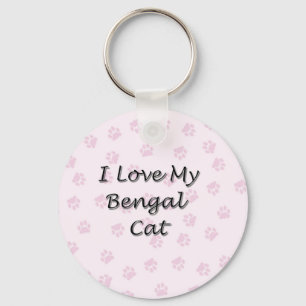 Chaveiro Eu amo meu gato de Bengal