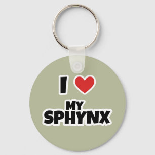 Chaveiro Eu amo meu gato Sphynx