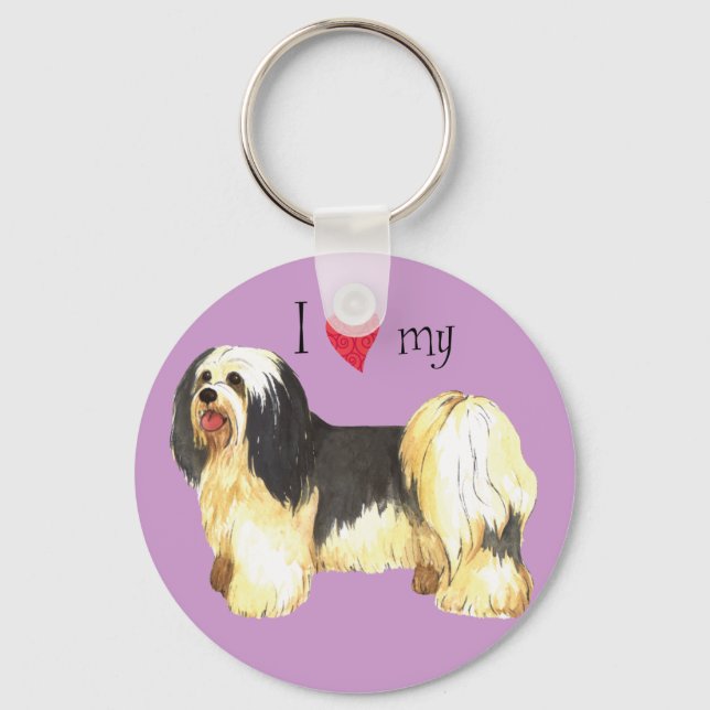 Chaveiro Eu amo meu Havanês (Frente)