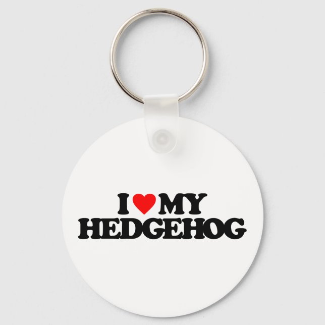 CHAVEIRO EU AMO MEU HEDGEHOG (Frente)