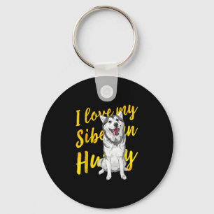 Chaveiro Eu Amo Meu Husky Siberiano   Presente de sobra de 