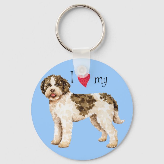 Chaveiro Eu amo meu Lagotto (Frente)