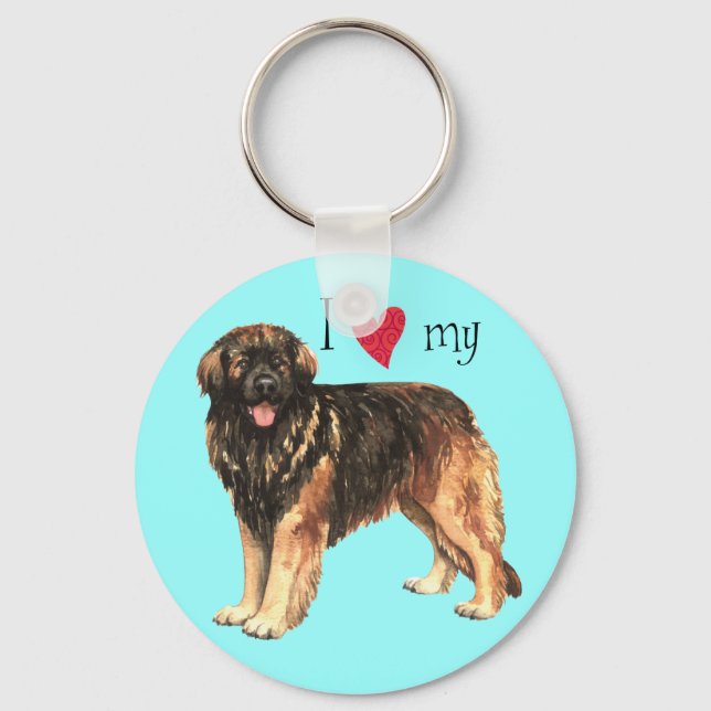Chaveiro Eu amo meu Leonberger (Frente)