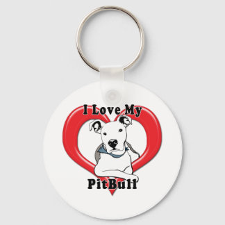 Chaveiro Eu amo meu logotipo PitBull