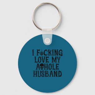 Chaveiro Eu amo meu marido citação engraçada de caveira Ilu