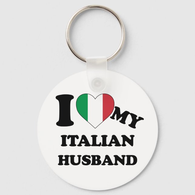 Chaveiro Eu amo meu marido italiano (Frente)