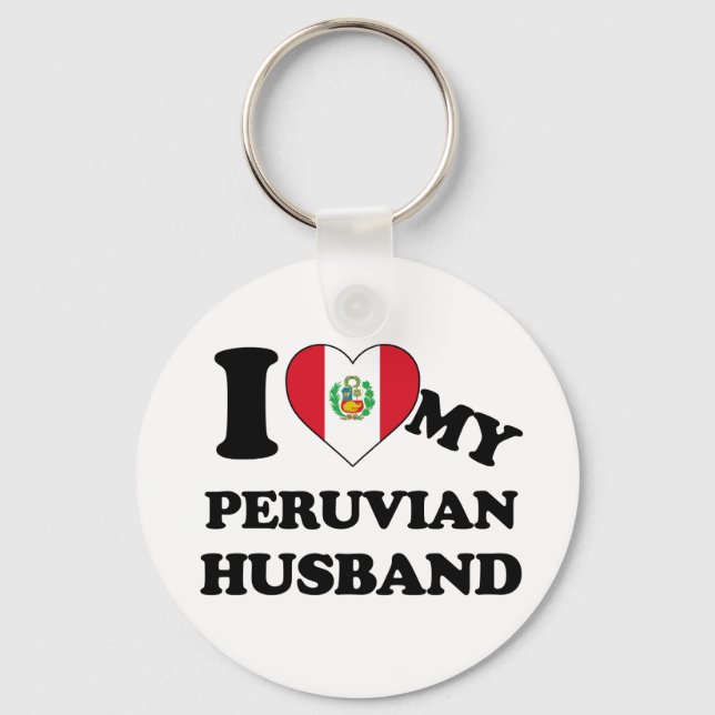 Chaveiro Eu amo meu marido peruano (Frente)
