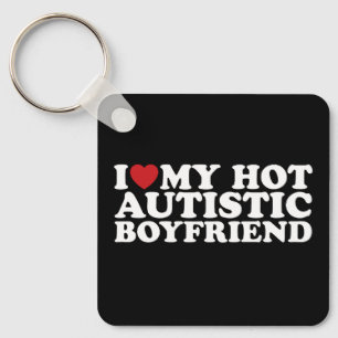 Chaveiro Eu Amo Meu Namorado Autista Gostoso BF Autismo Cor