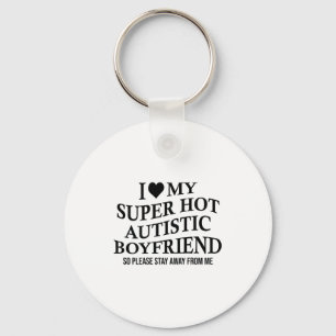 Chaveiro Eu Amo Meu Namorado Autista Super Gato Camiseta En