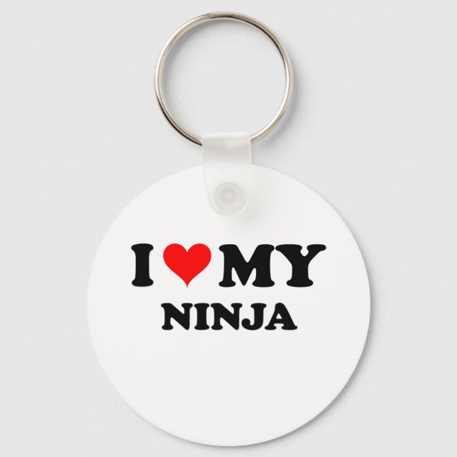 Chaveiro Eu Amo Meu Ninja (Frente)