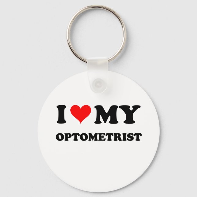 Chaveiro Eu Amo Meu Optometrista (Frente)