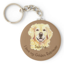 Eu amo meu Ouro Retriever Personalizado Name Dog