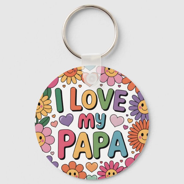 Chaveiro Eu amo meu papai (Frente)