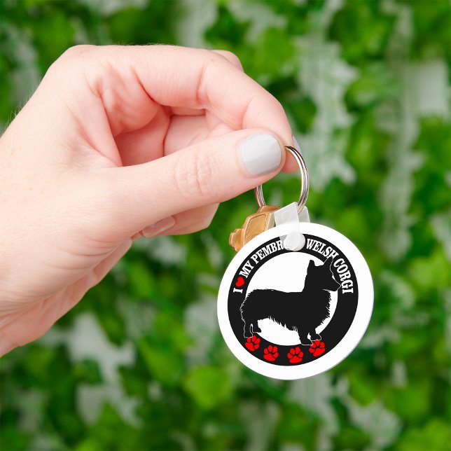 Chaveiro Eu Amo Meu Pembroke Welsh Corgi (Criador carregado)