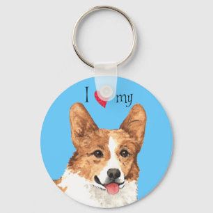 Chaveiro Eu amo meu Pembroke Welsh Corgi
