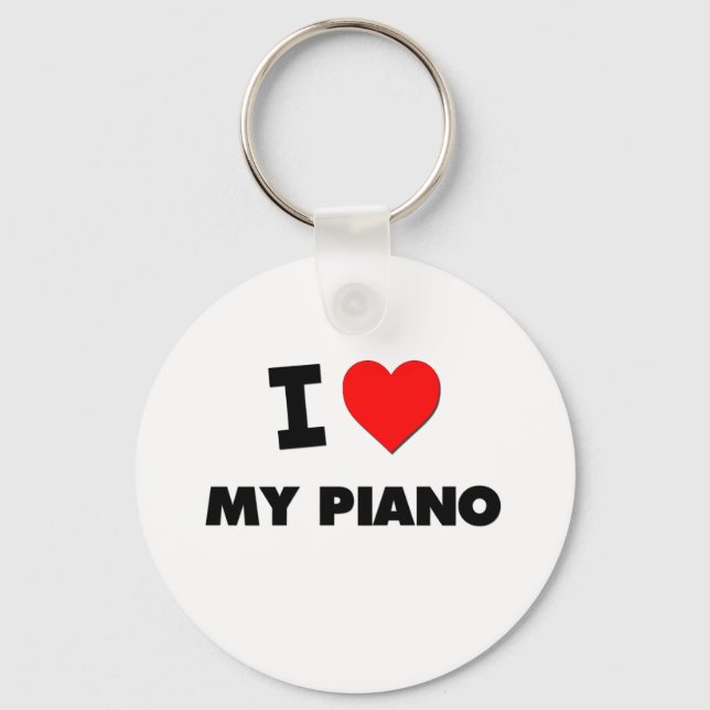 Chaveiro Eu Amo Meu Piano (Frente)