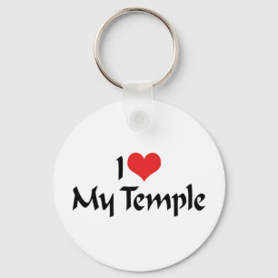 Chaveiro Eu Amo Meu Pingente de Templo