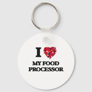 Chaveiro Eu amo meu processador de Comida