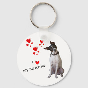 Chaveiro Eu amo meu Rat Terrier