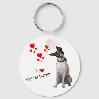 Chaveiro Eu amo meu Rat Terrier