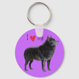 Chaveiro Eu amo meu Schipperke