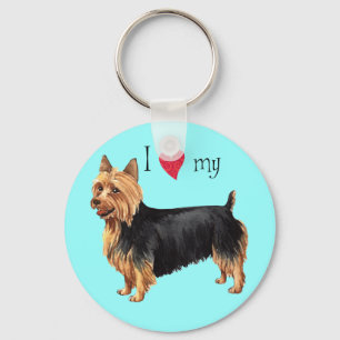 Chaveiro Eu amo meu Terrier australiano
