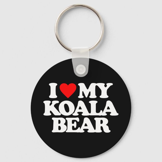 CHAVEIRO EU AMO MEU URSO DE KOALA (Frente)