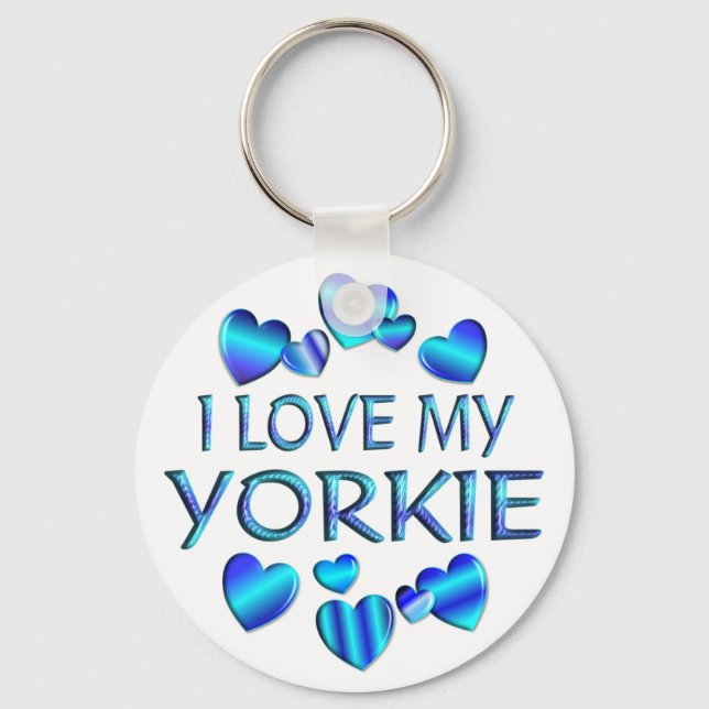 Chaveiro Eu Amo Meu Yorkie (Frente)