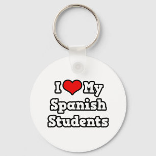 Chaveiro Eu Amo Meus Estudantes Espanhóis